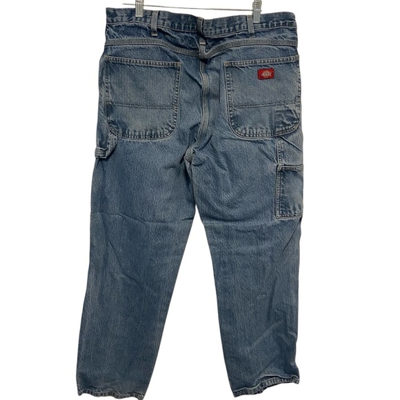 Dickies Men’s Medium Wash Carpenter Denim Jeans 36x30 Workwear Outdoors - Picture 2 of 10
